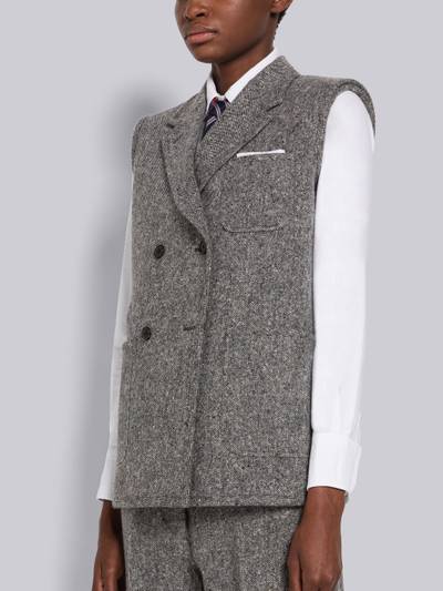 Thom Browne Donegal Wool Sleeveless Double Breasted Sack Sport Coat outlook