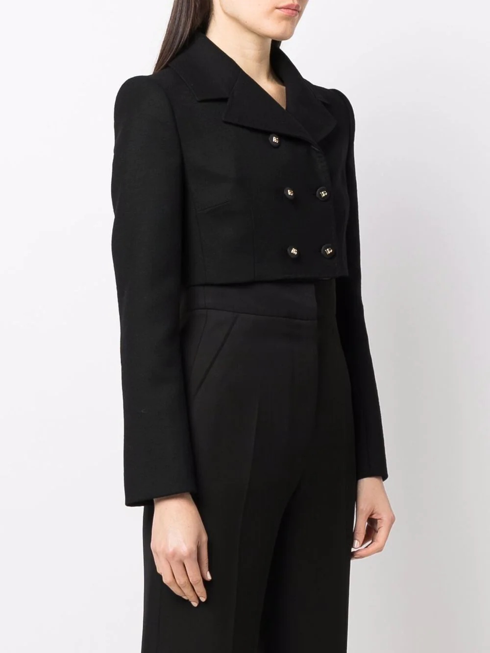 double-breasted cropped jacket - 3