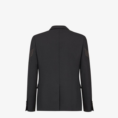 FENDI Black wool blazer outlook