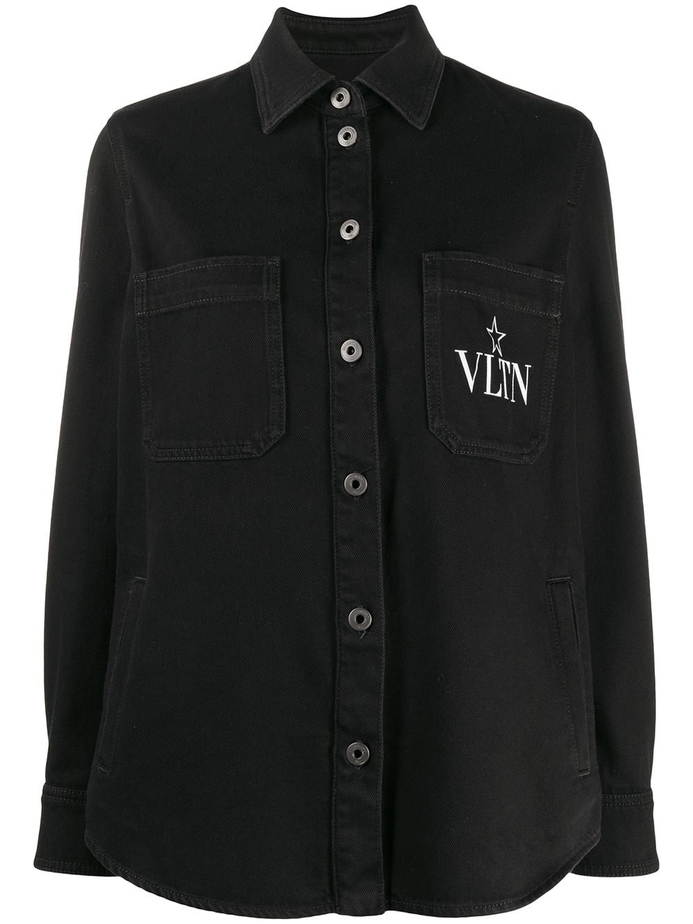 VLTN STAR print denim shirt - 1