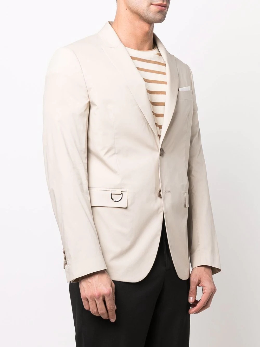 peak lapels single-breasted blazer - 3