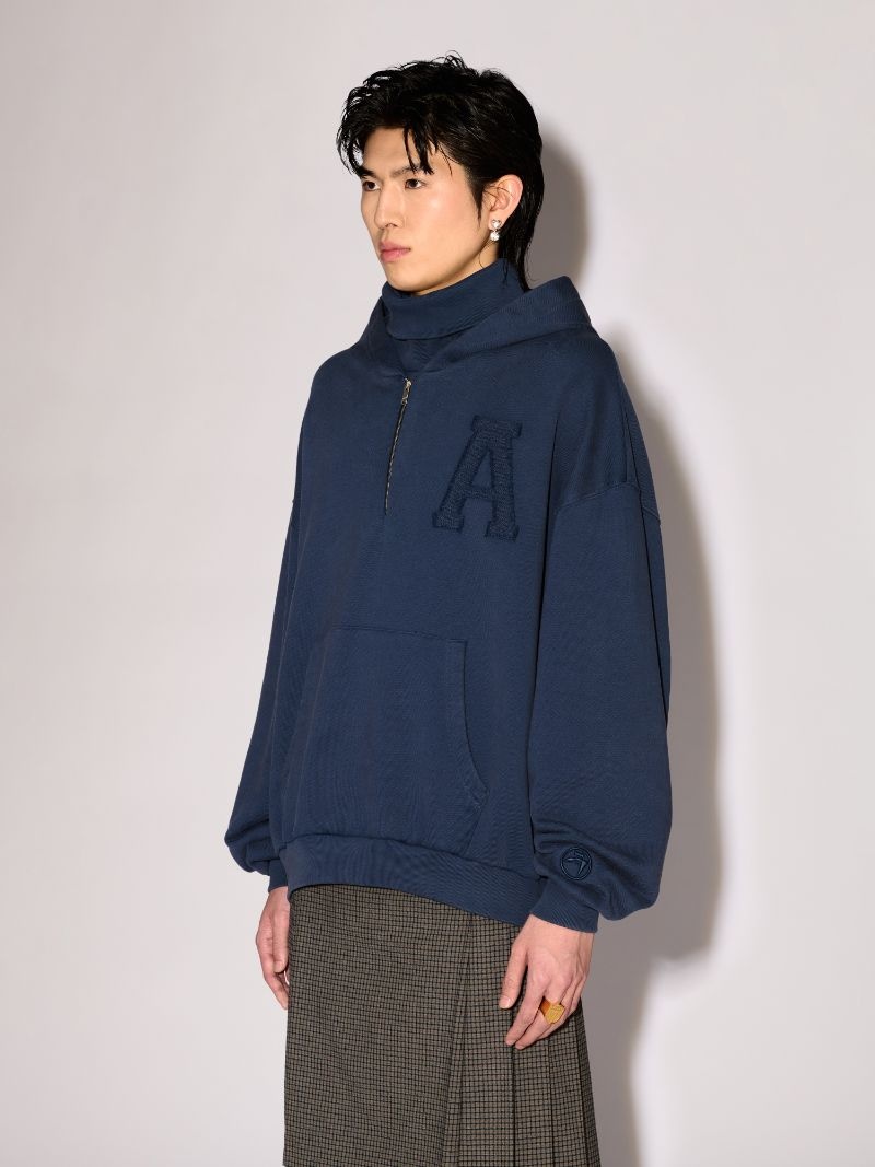 COLLAR RIB SWEATSHIRT - 5