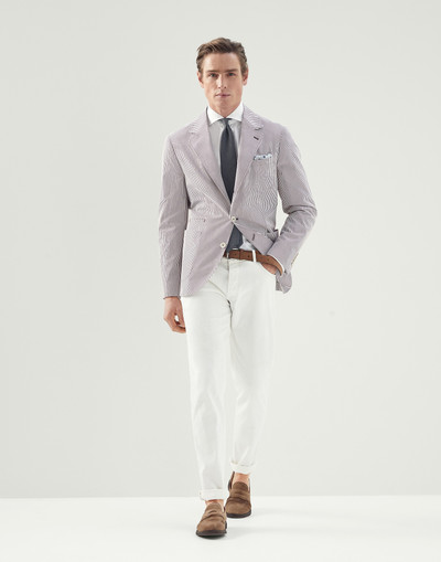 Brunello Cucinelli Twill basic fit shirt with spread collar outlook