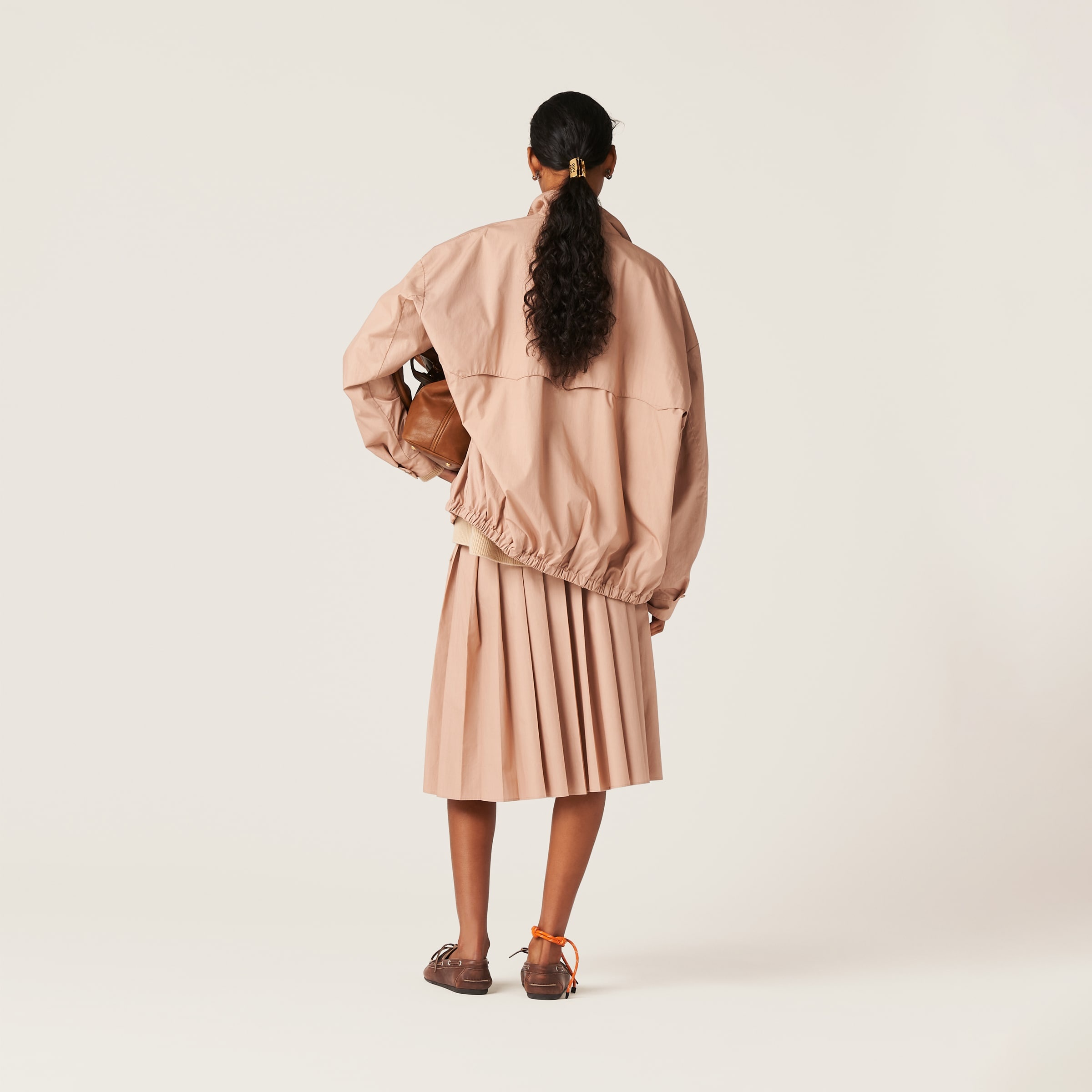 Pleated poplin skirt - 3