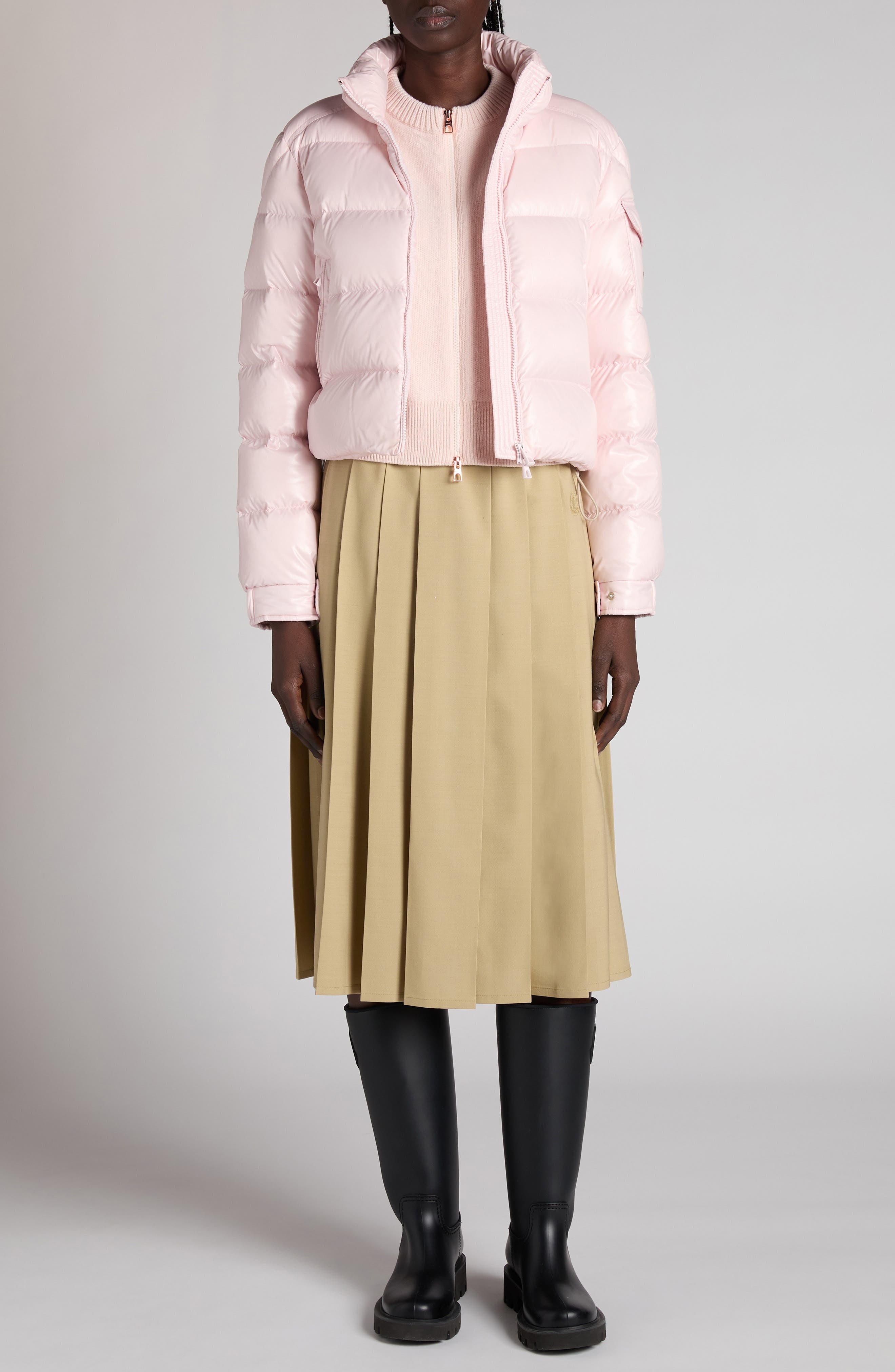 Moncler Petra Down Puffer Jacket in Rose Quicksand at Nordstrom - 2