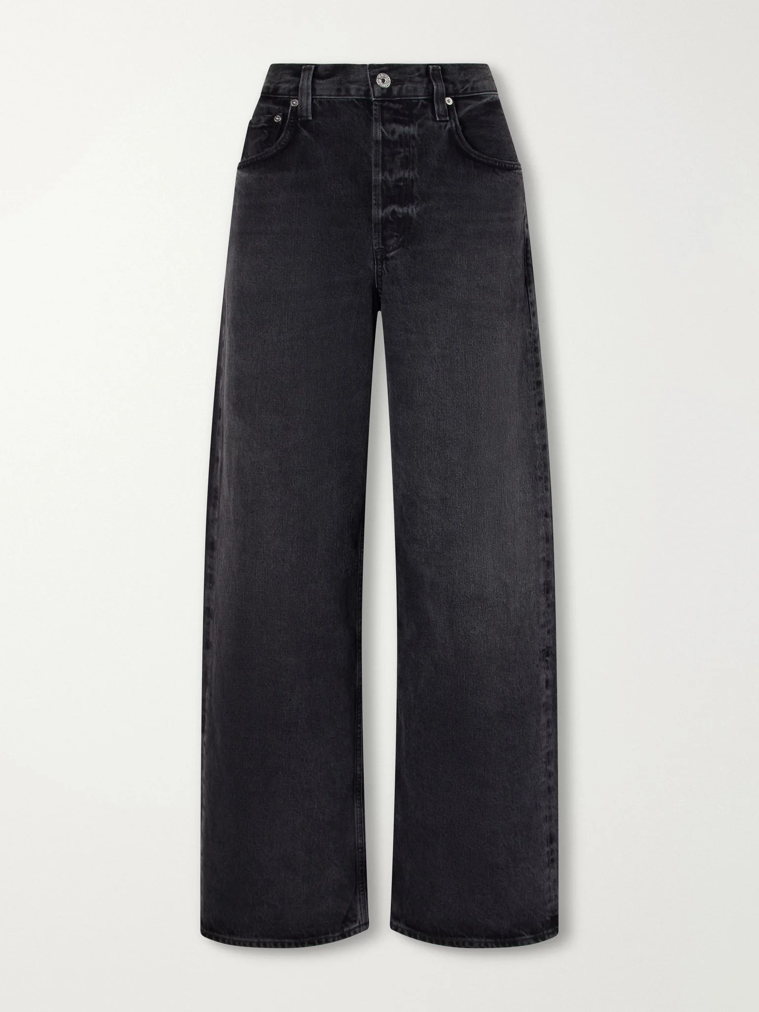 Ayla mid-rise wide-leg jeans Black - 1