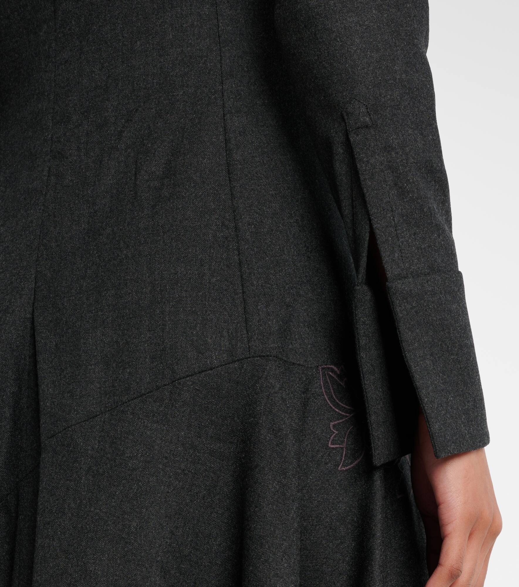 Peony asymmetric wool midi dress - 6