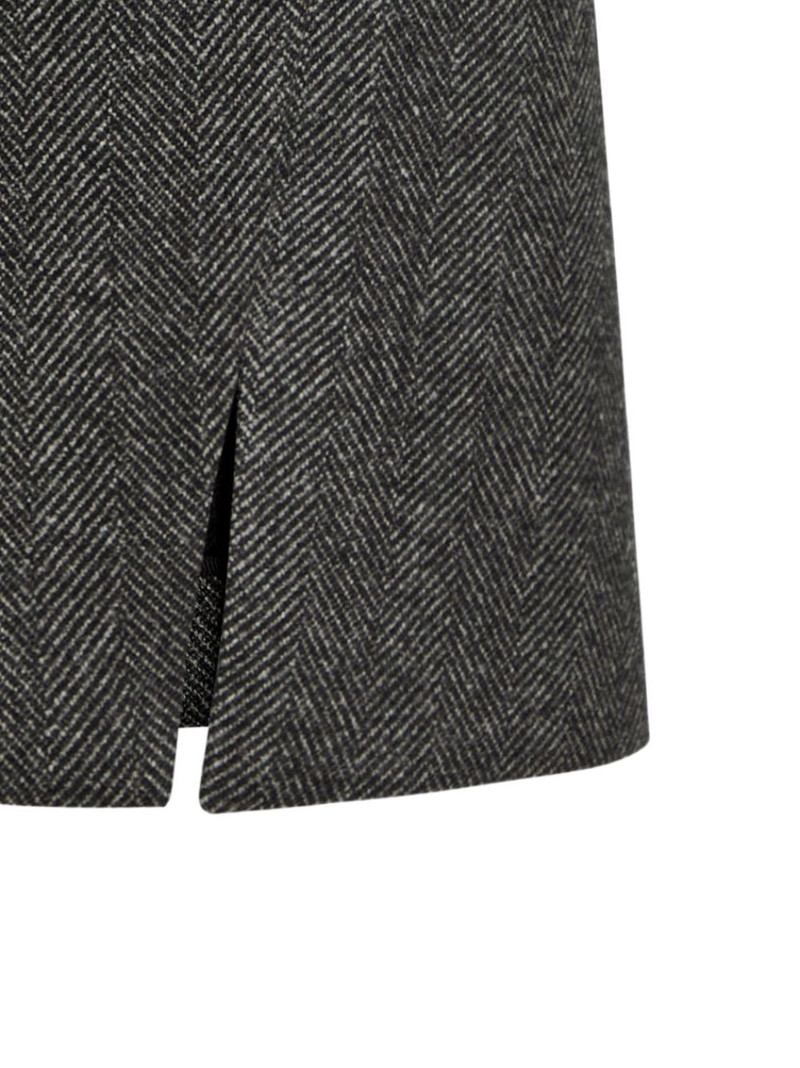 Stella McCartney herringbone side-slit midi skirt outlook