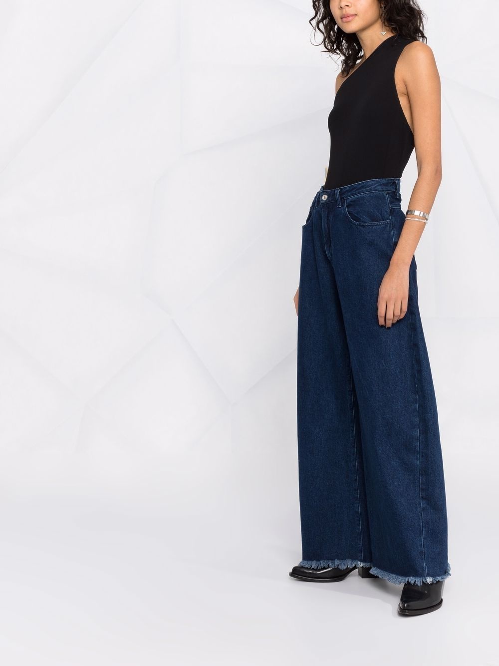 one-shoulder asymmetrical bodysuit - 6