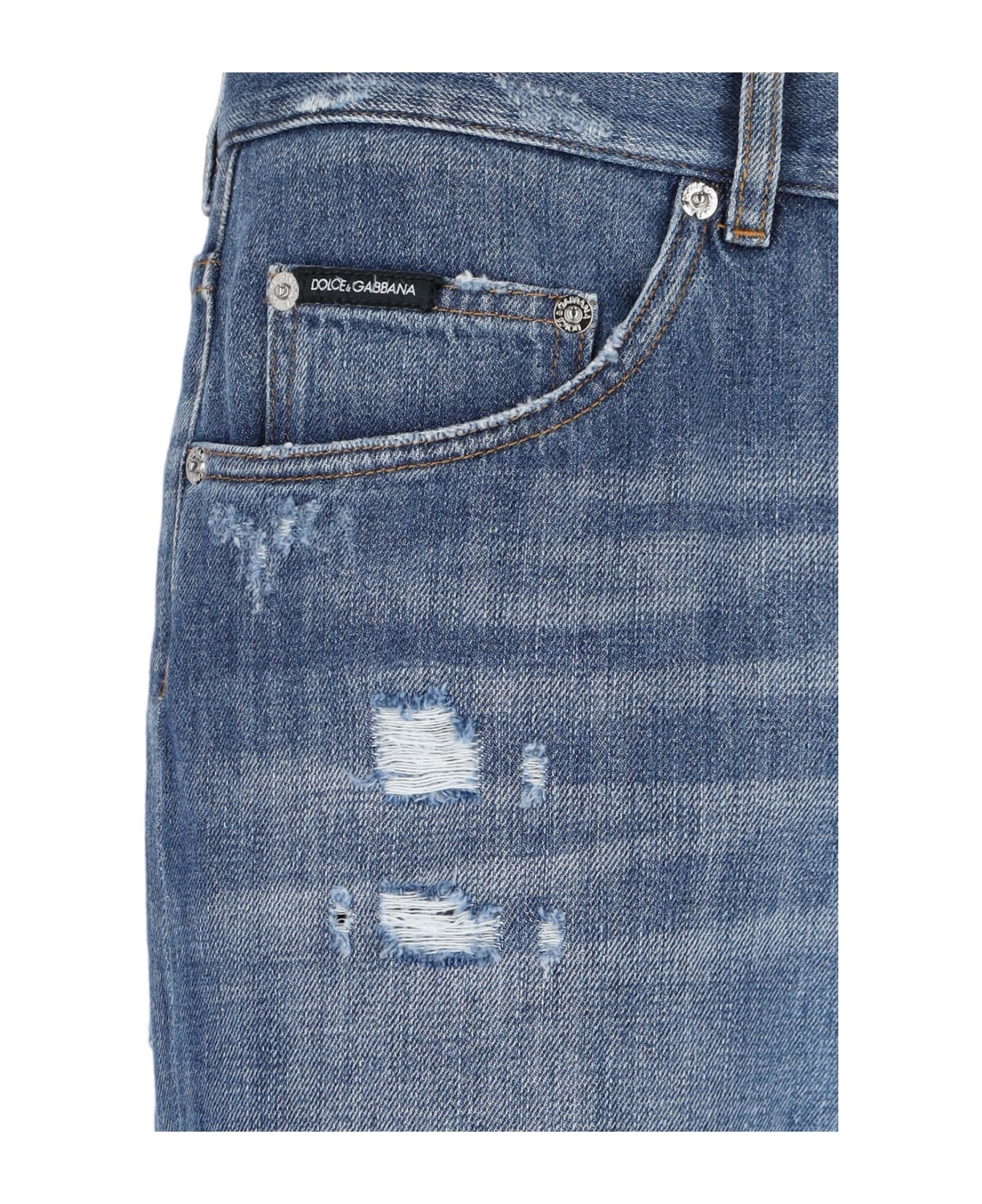 Destroyed Detail Jeans - 4