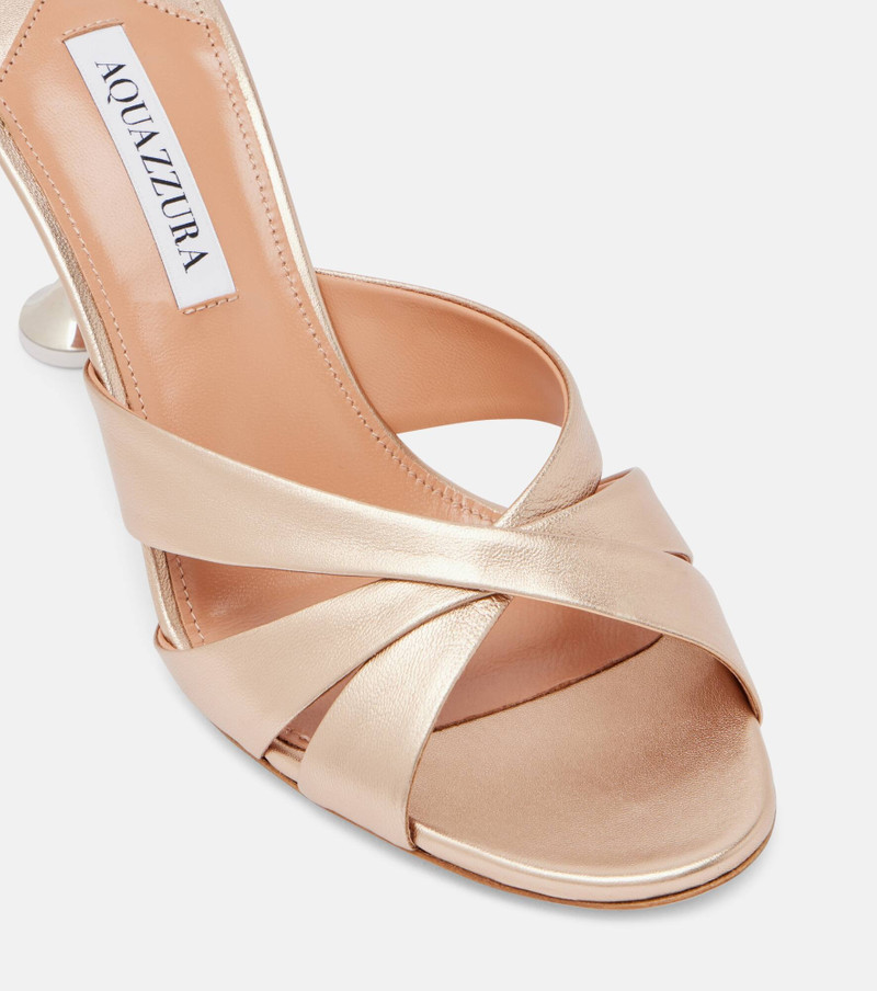 Kiss Me Quick metallic leather mules 5