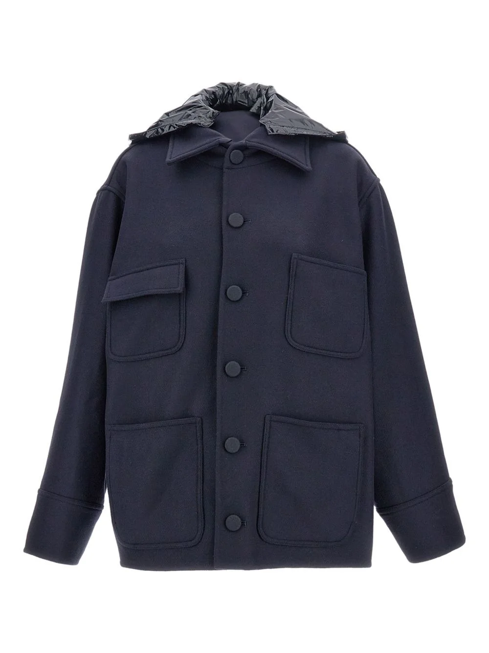 patch-pocket hooded jacket - 1