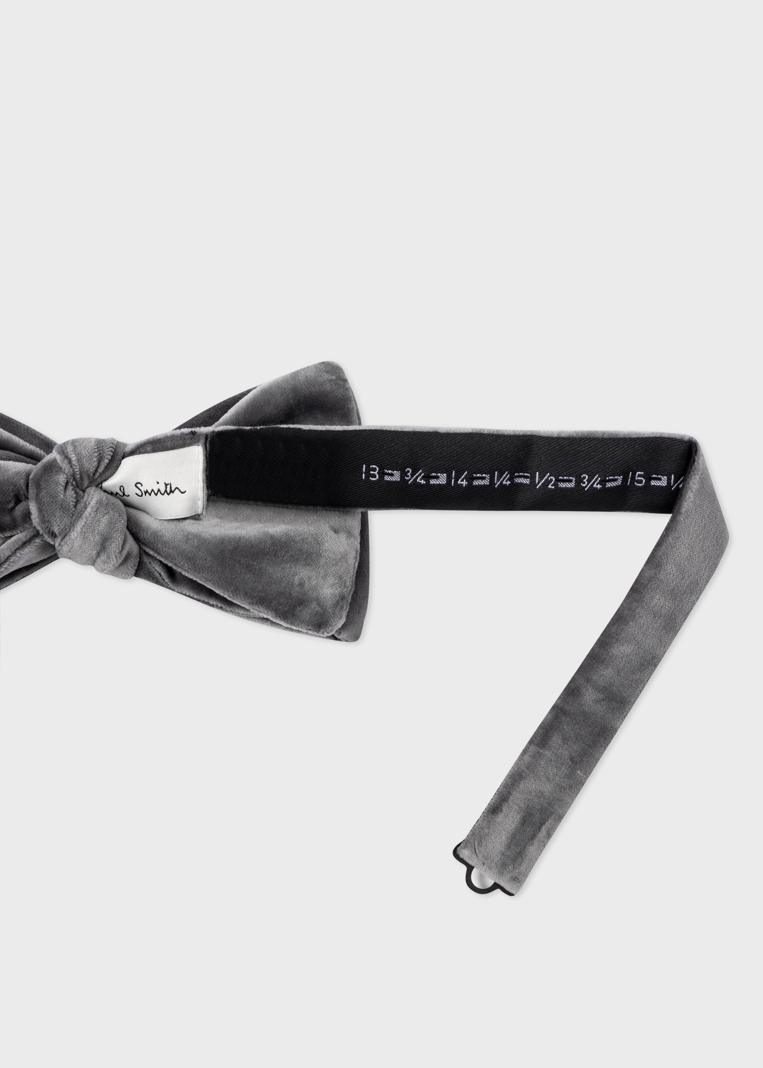 Grey Velvet Self-Tie Bow Tie - 4