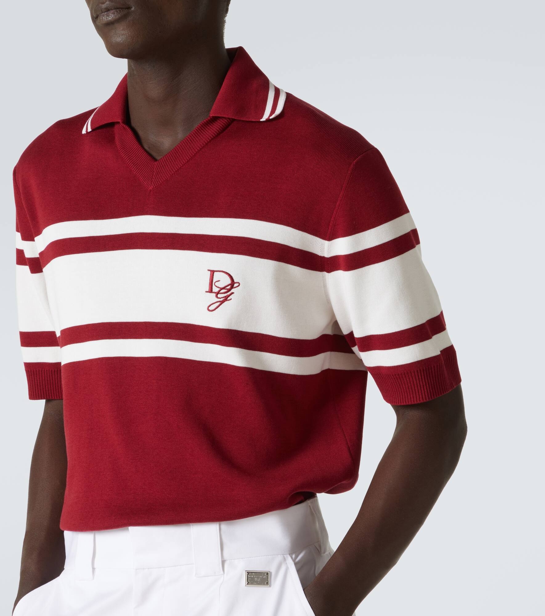 Silk and cotton polo shirt - 5