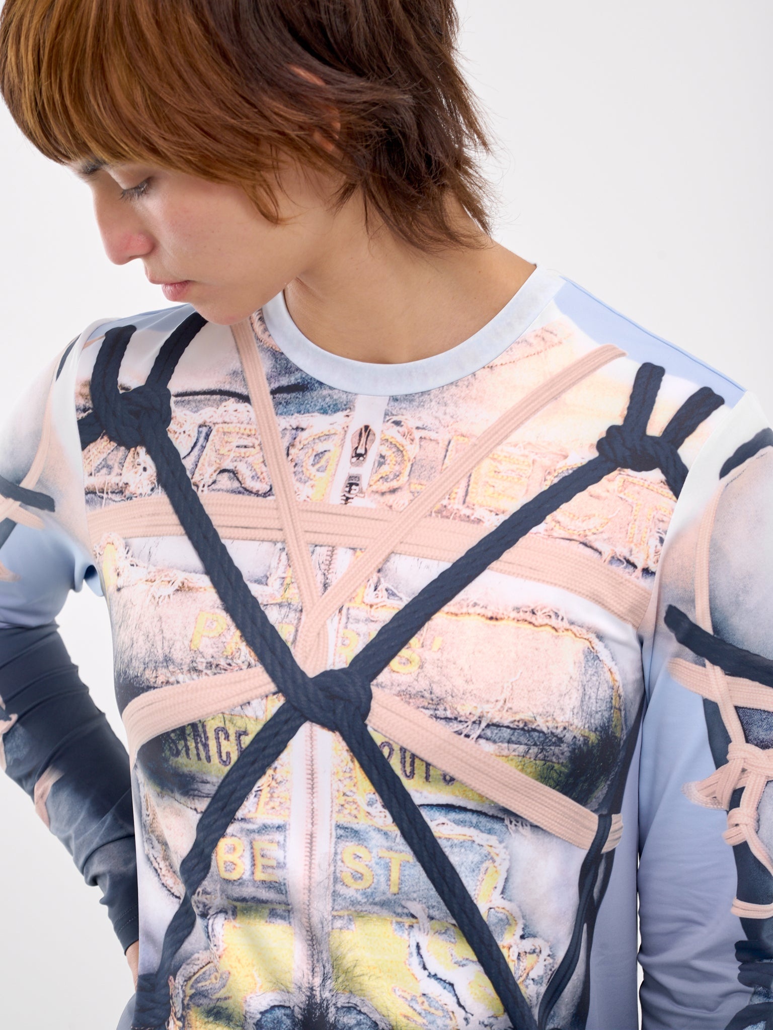 Bondage Print Long Sleeve Tee - 5