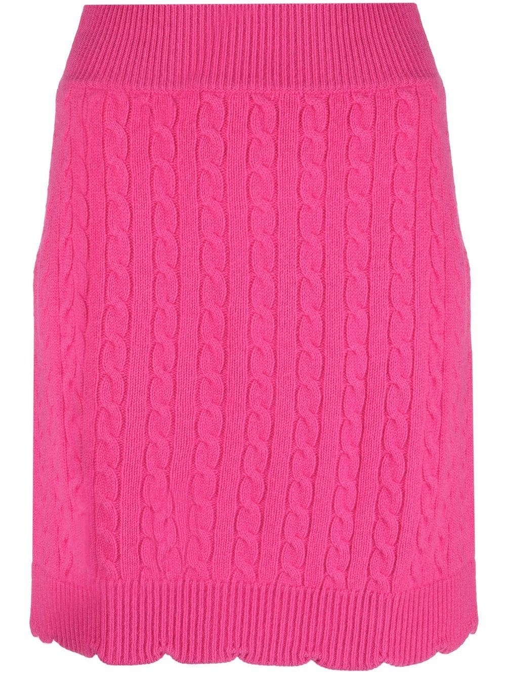 cable-knit high-waisted skirt - 1