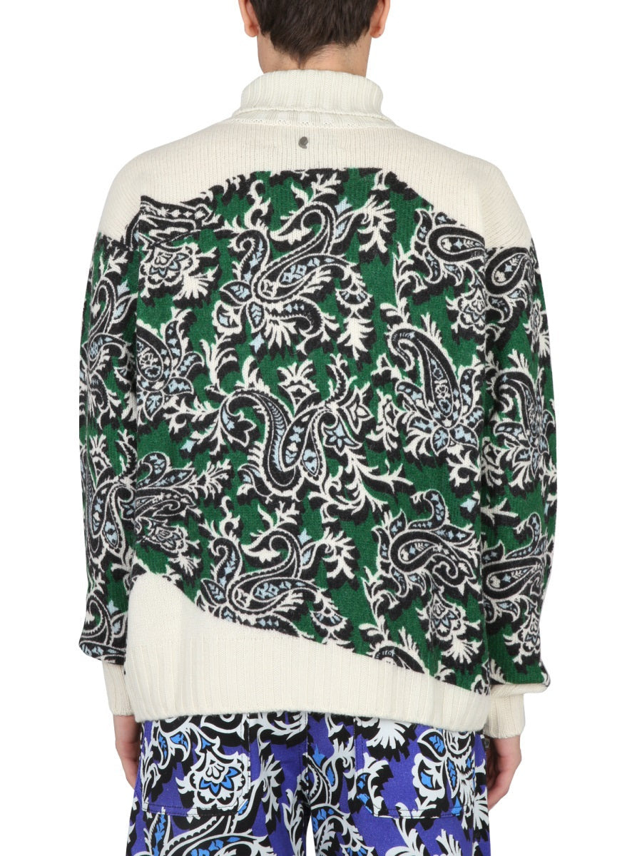 Etro Men Jersey With Logo And Paisley Print - 3