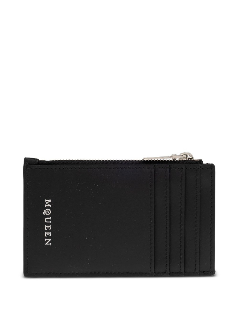 Alexander McQueen zippered leather wallet outlook