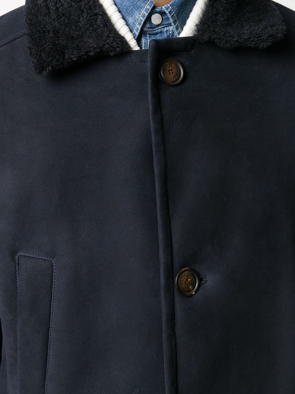 single-breasted fitted coat - 5