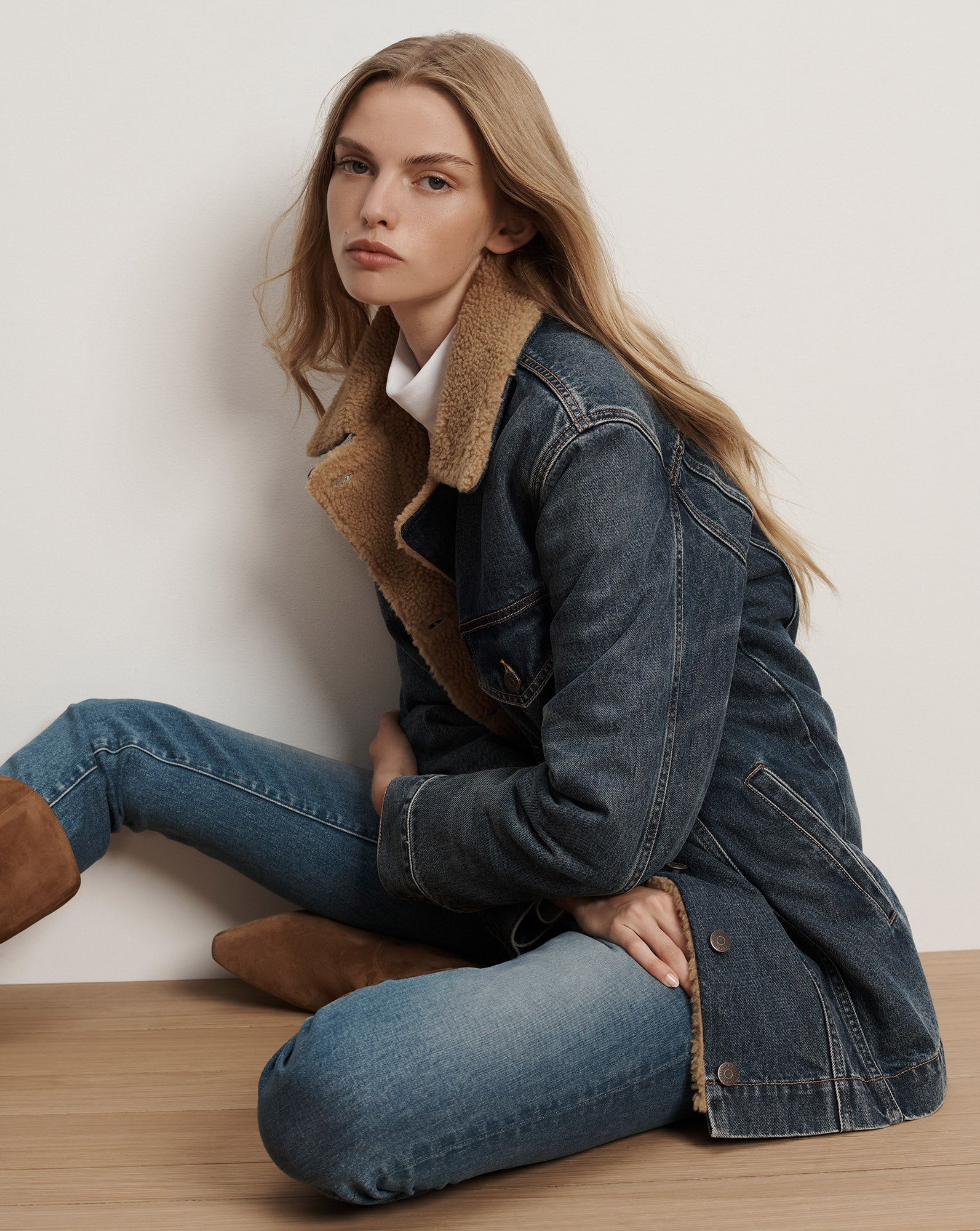 DONNA SHERPA DENIM JACKET - 2