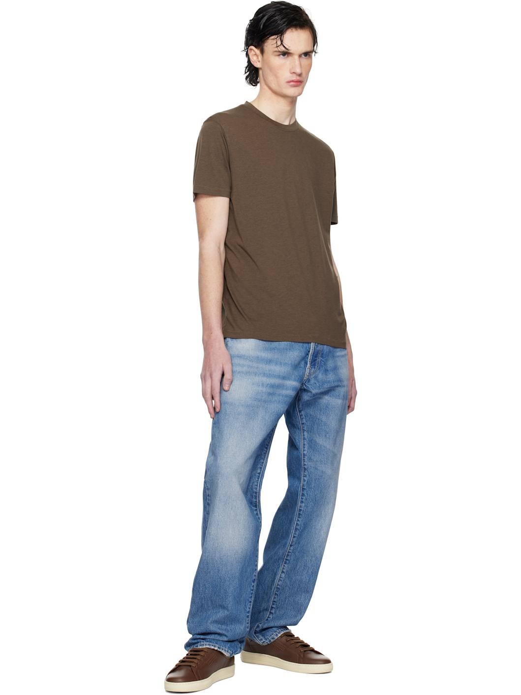 Brown Grained Leather Warwick Sneakers - 5