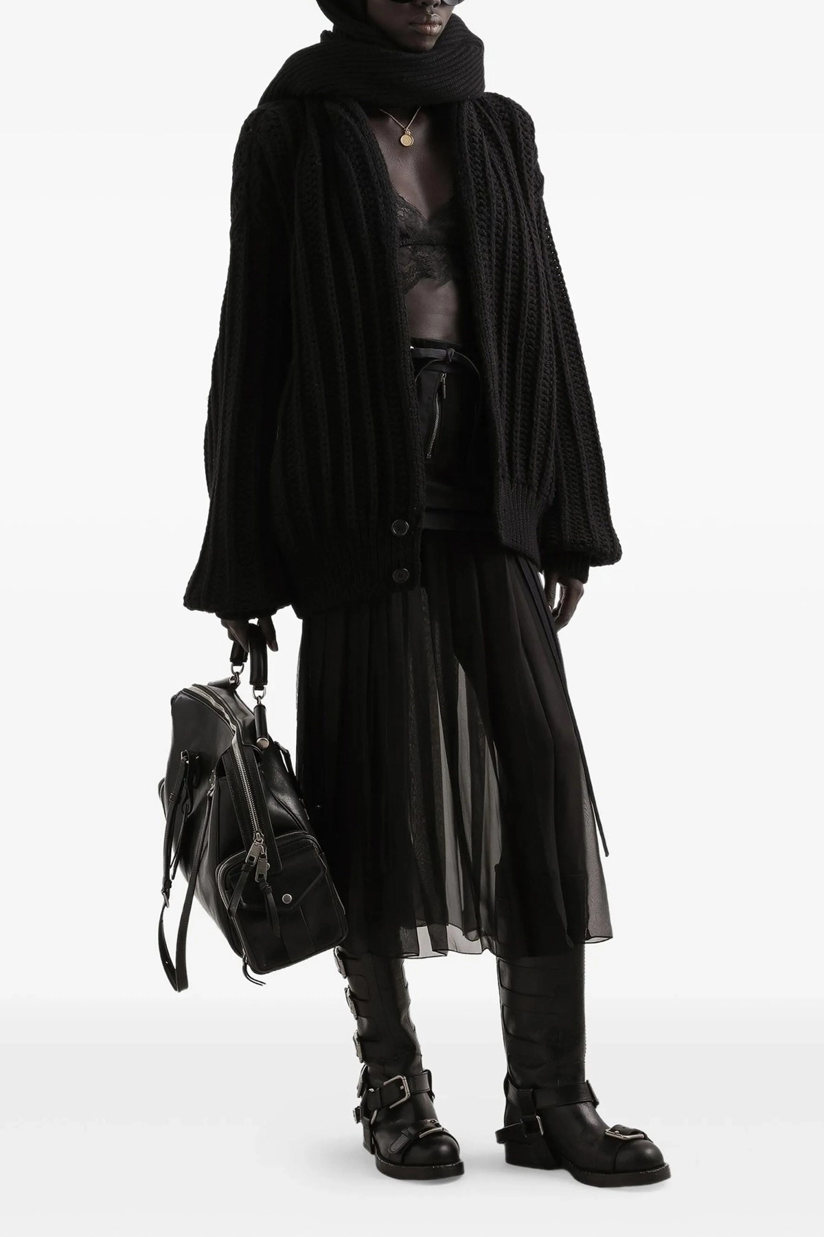 Coarse wool cardigan - 2