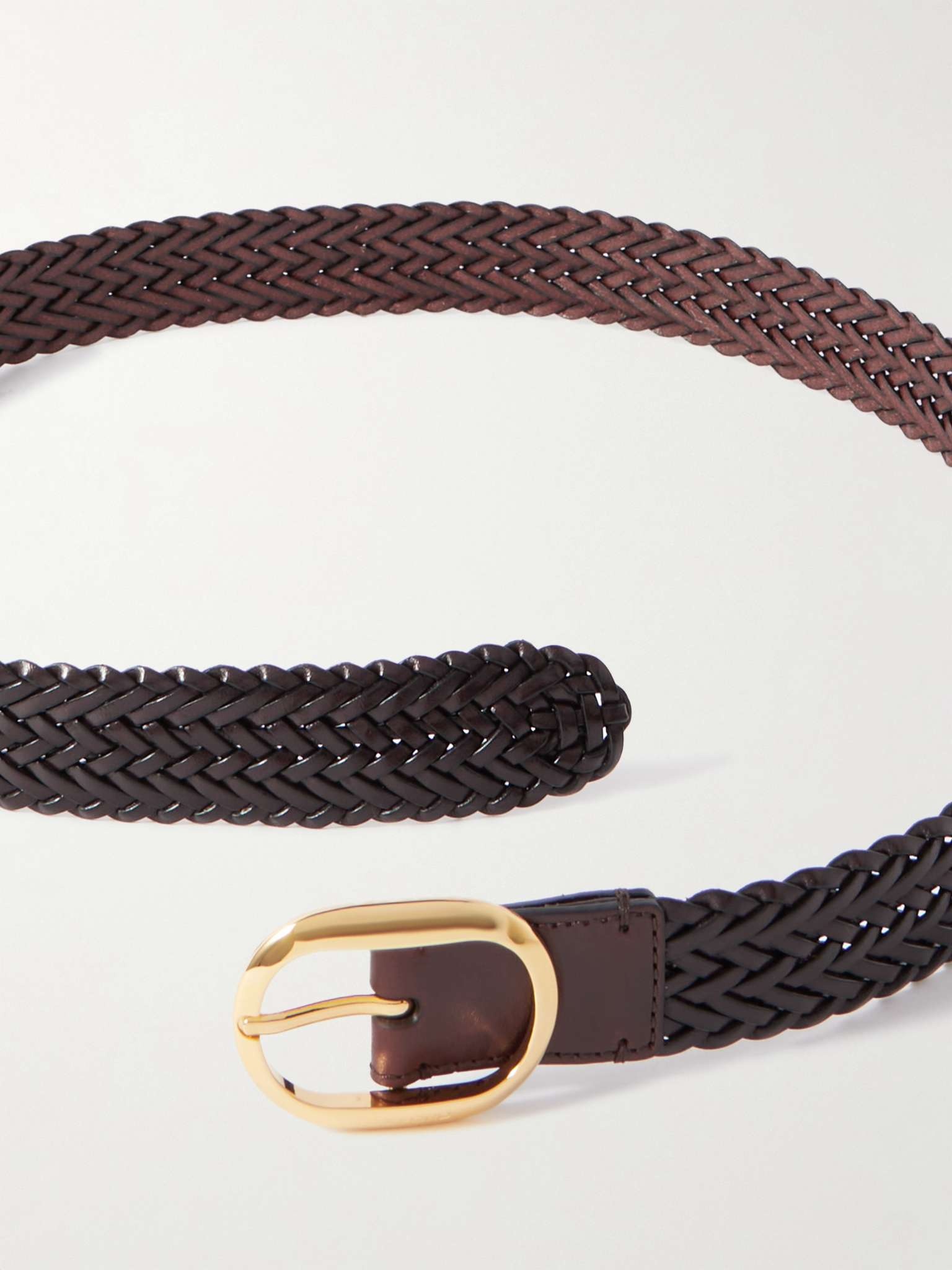 3cm Woven Leather Belt - 3