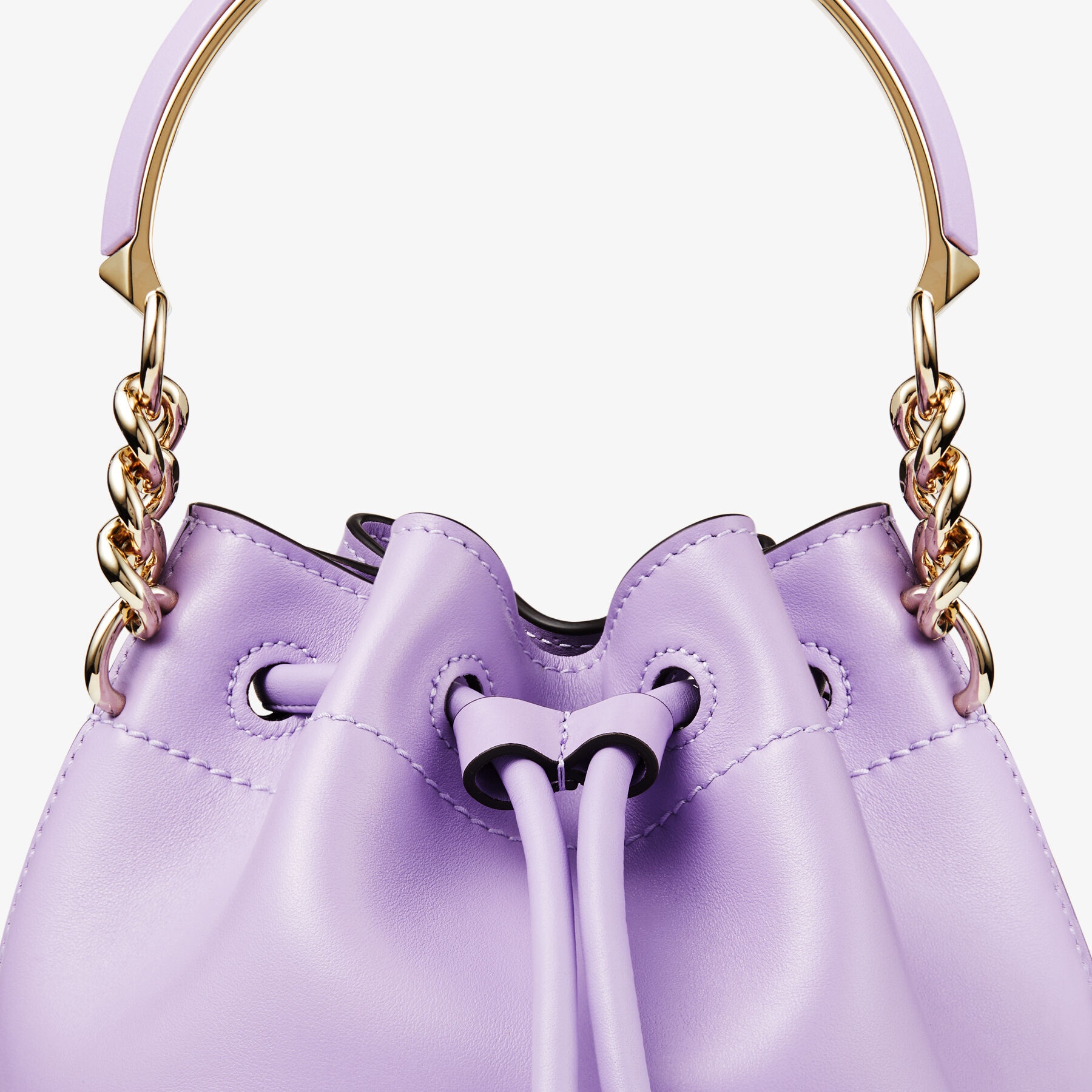 Bon Bon Bucket/s
Wisteria Soft Shiny Calf Leather Bucket Bag - 6