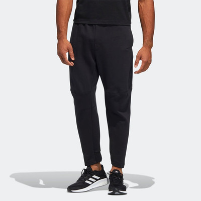 adidas Men's adidas Solid Color Straight Casual Sports Pants/Trousers/Joggers Black HE9894 outlook