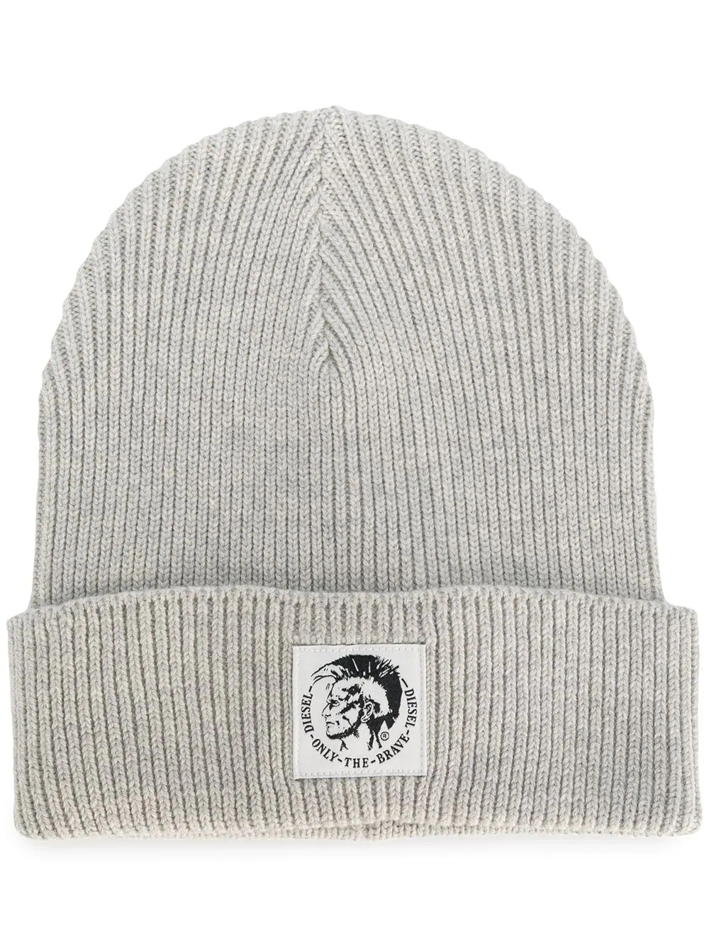 knitted logo beanie - 1