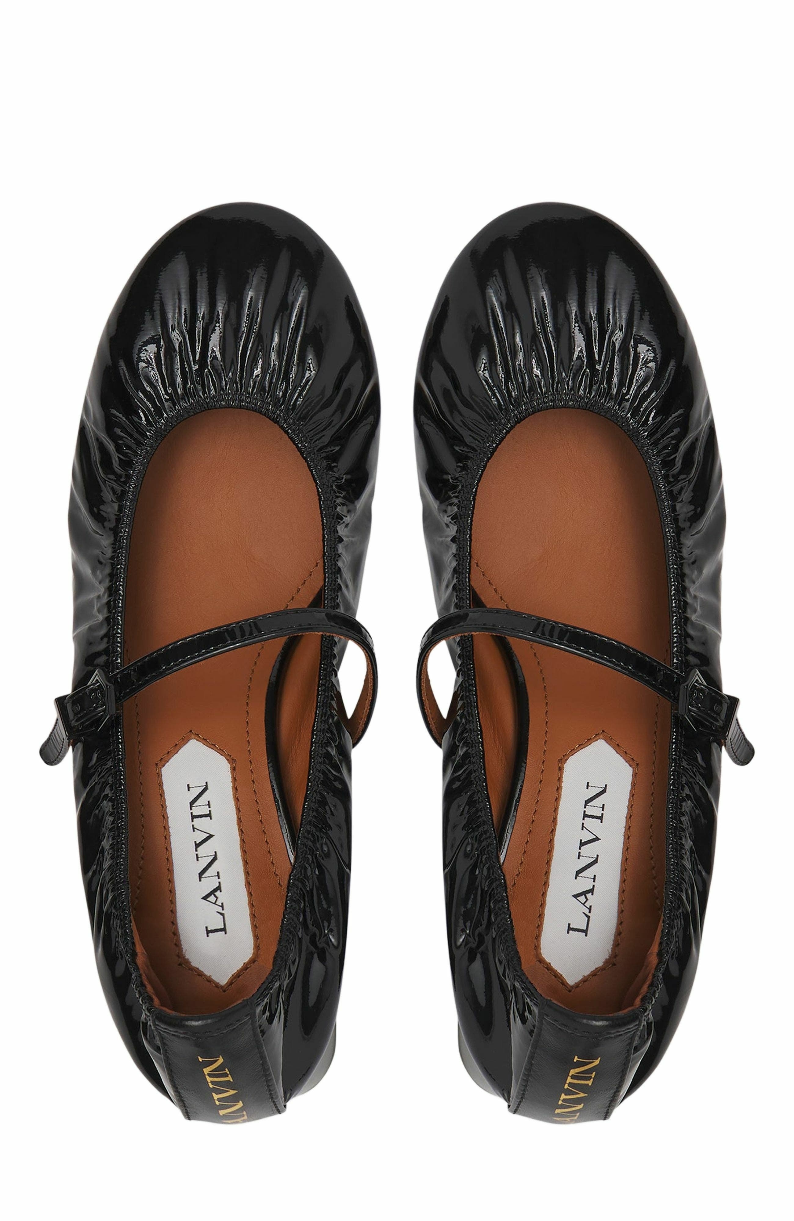 Lanvin HEELED MARY JANE IN GLOSSY LEATHER in Black at Nordstrom - 3