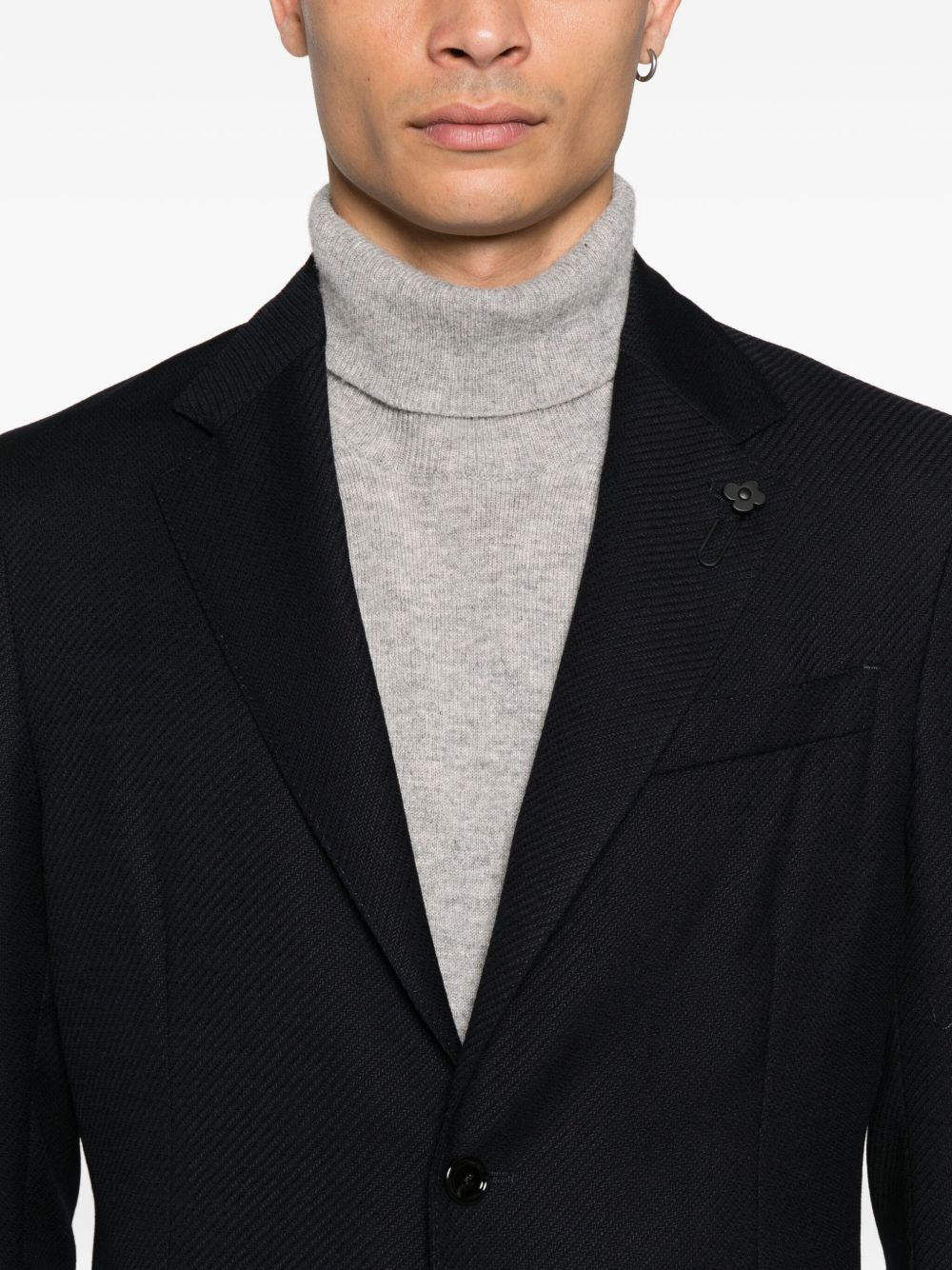 patch-pocket single-breasted blazer - 5