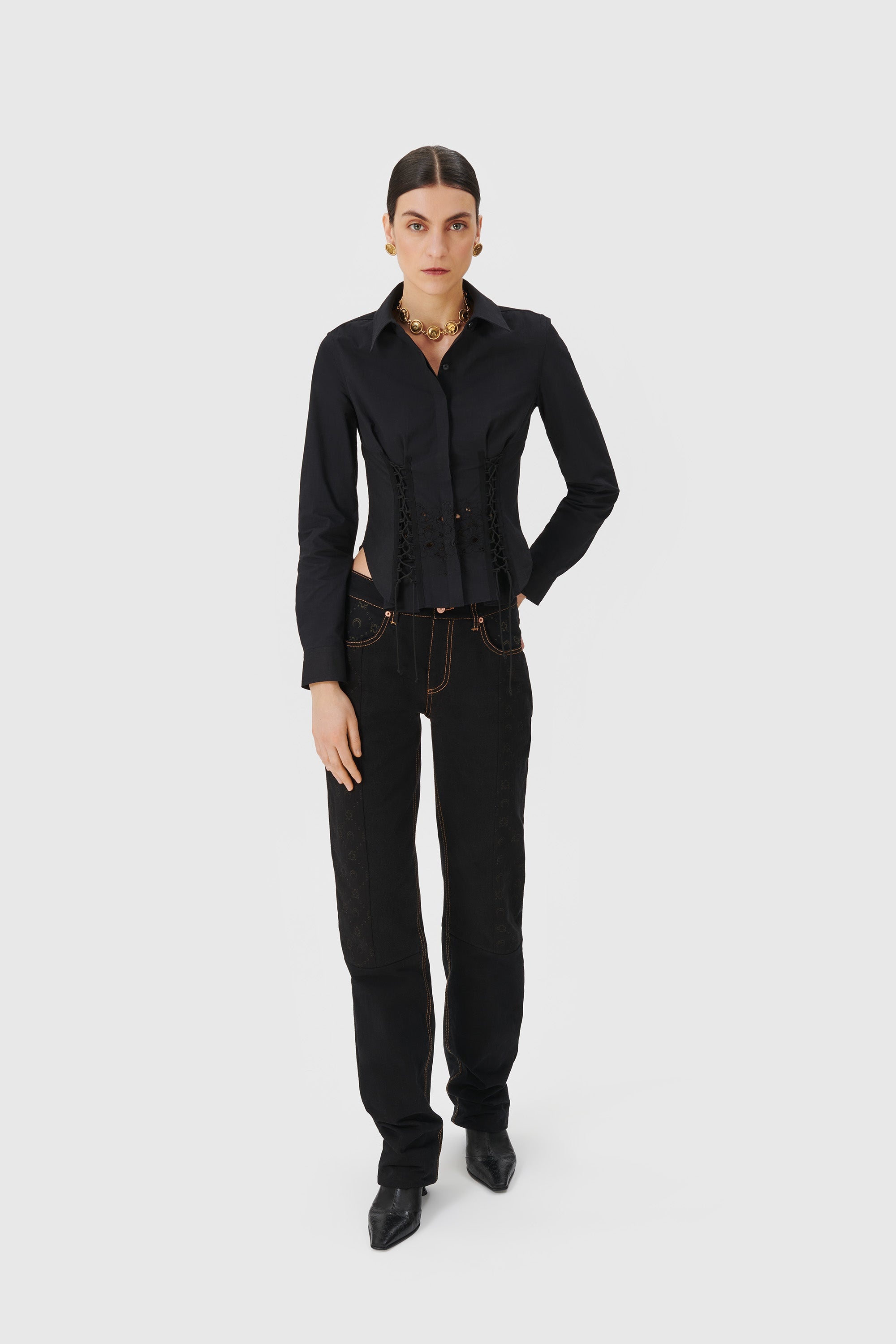 Regenerated Denim Straight Leg Pants - 2