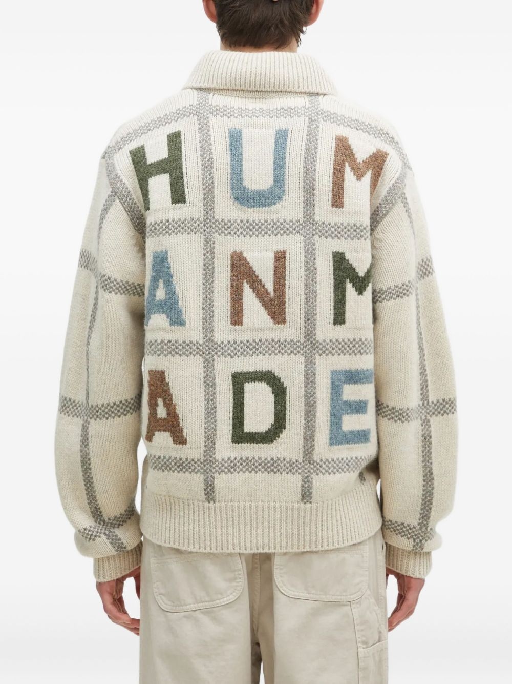 intarsia-knit half-zip sweater - 3