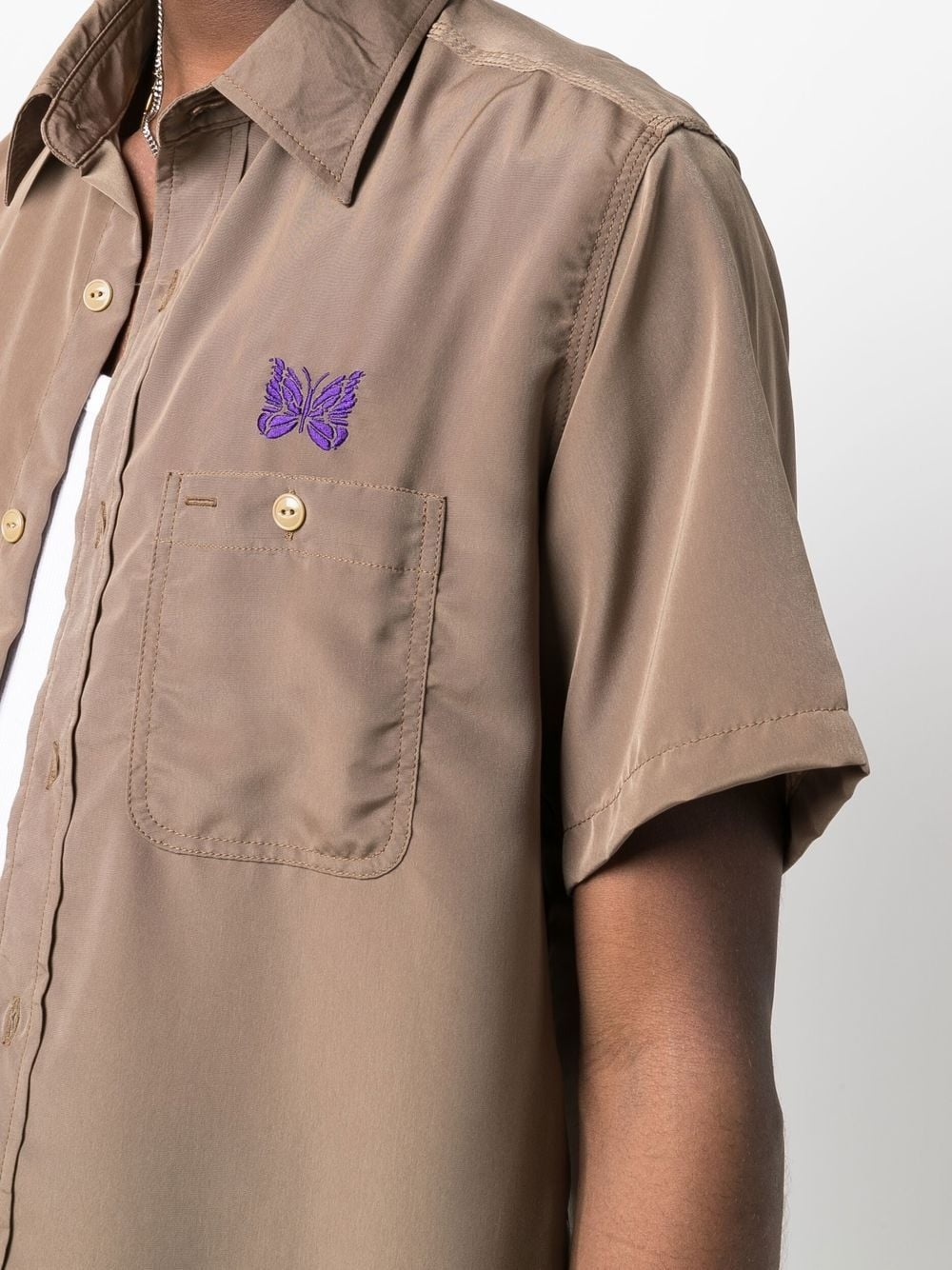 logo-embroidered short-sleeve shirt - 5