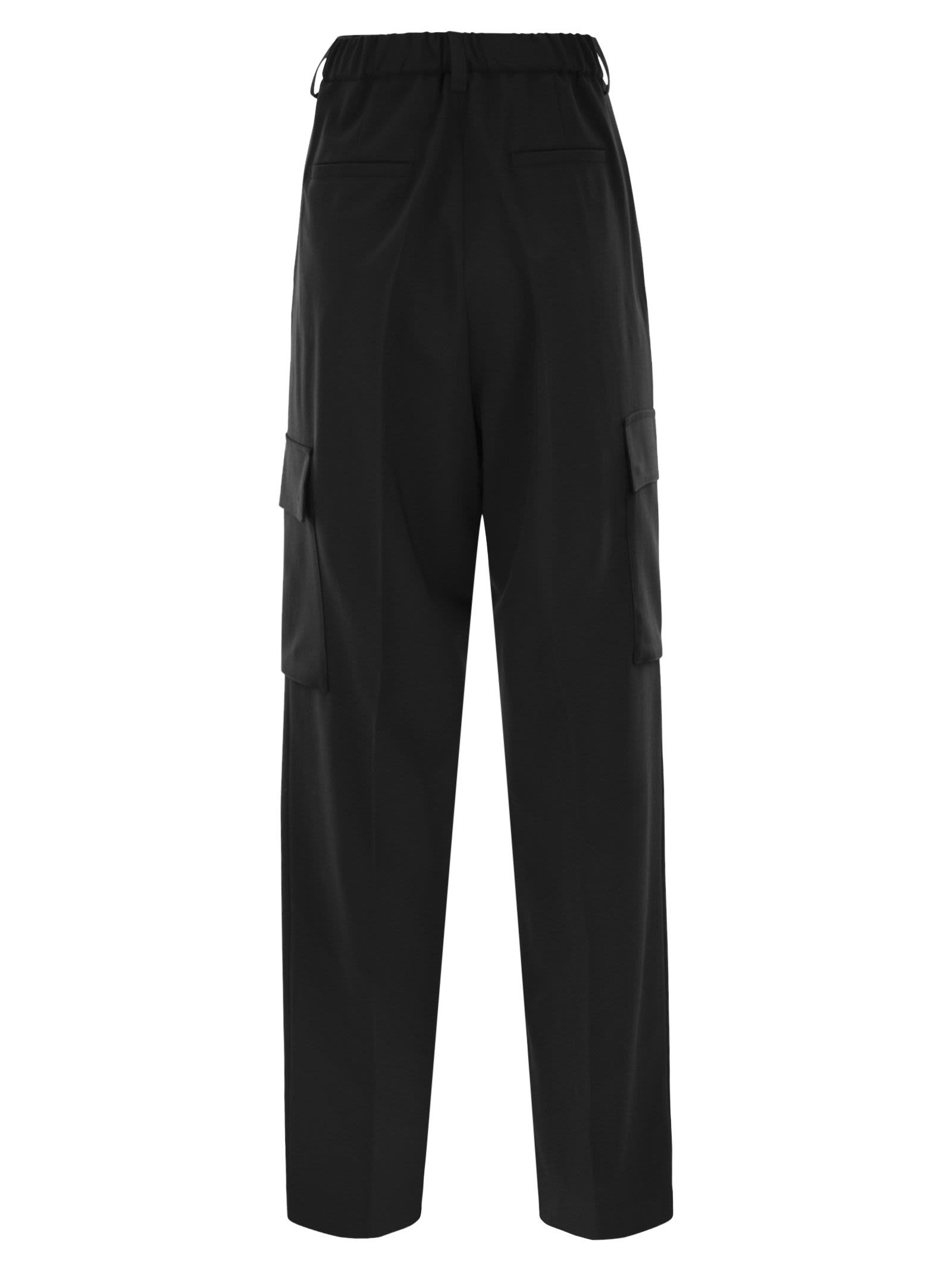 Herno Women Soft Wool Cargo Pants - 2
