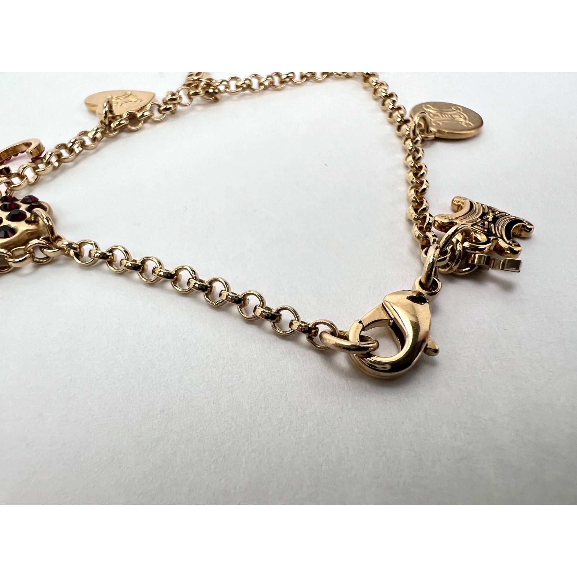 Celine Triomphe Gold metal Charm Bracelet - 5
