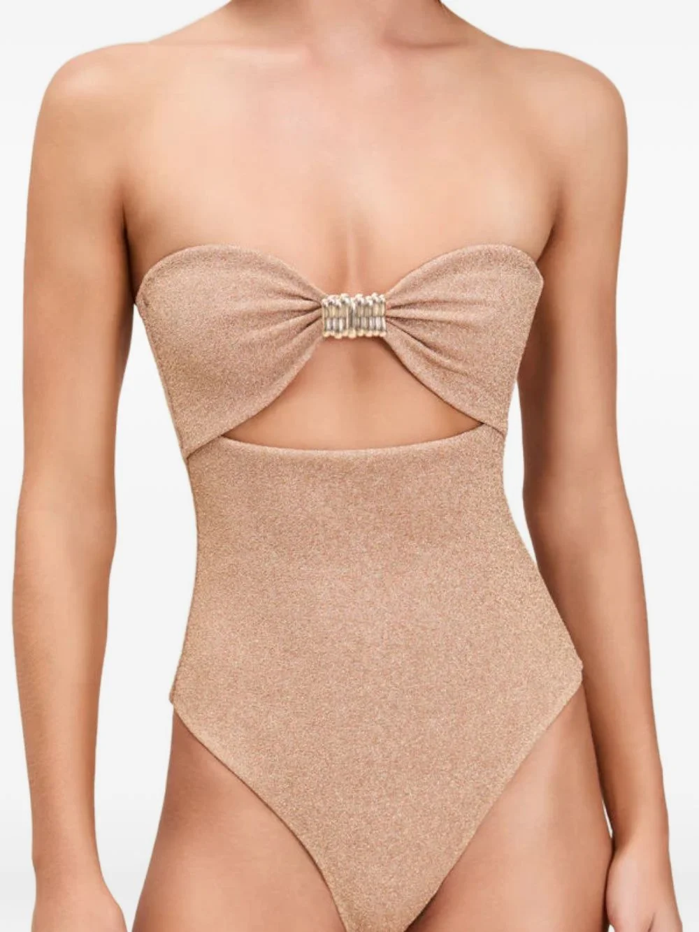 Izzie cut-out metallic swimsuit - 1
