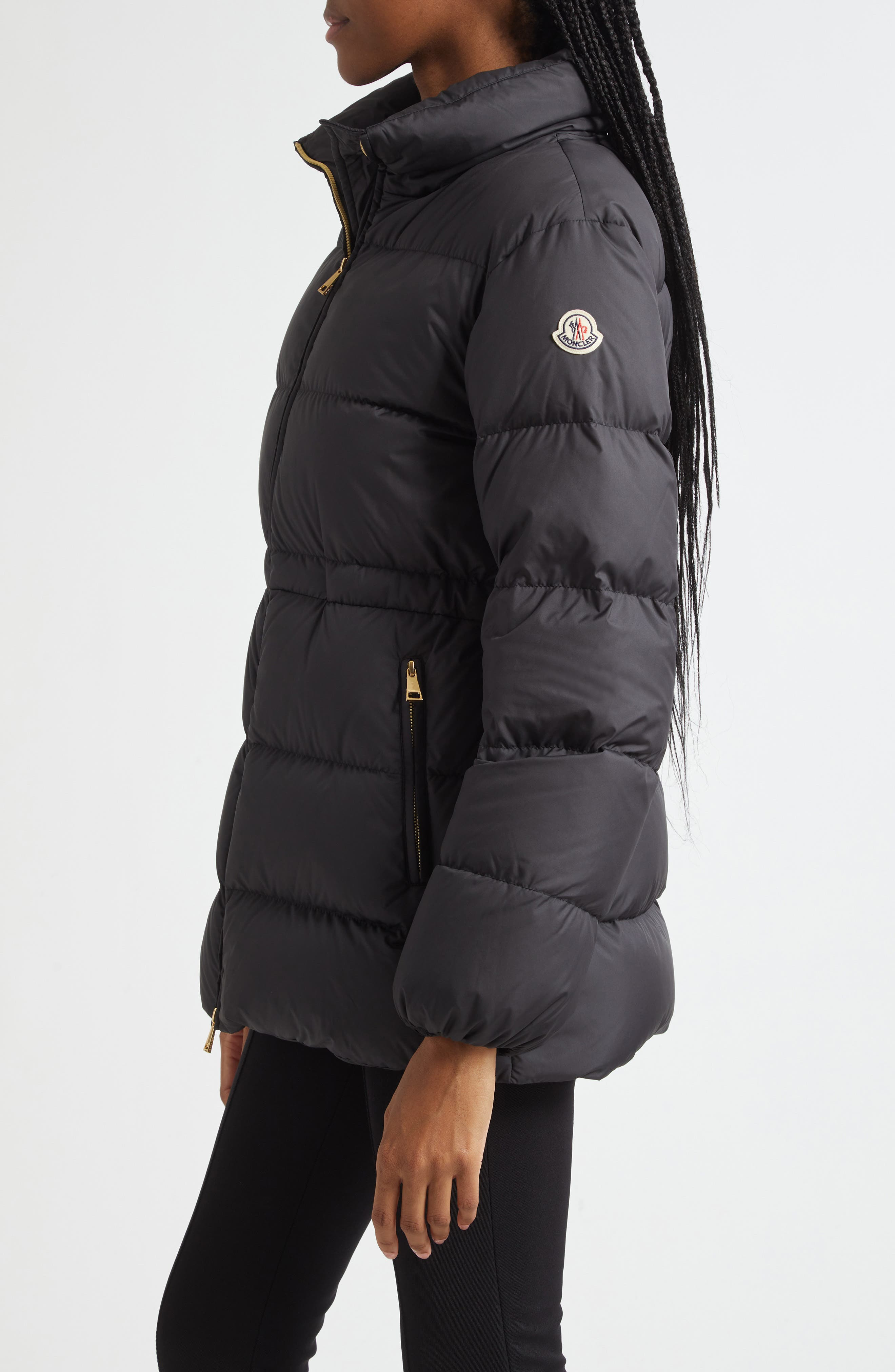 Moncler Brossette Down Jacket in Black at Nordstrom - 3