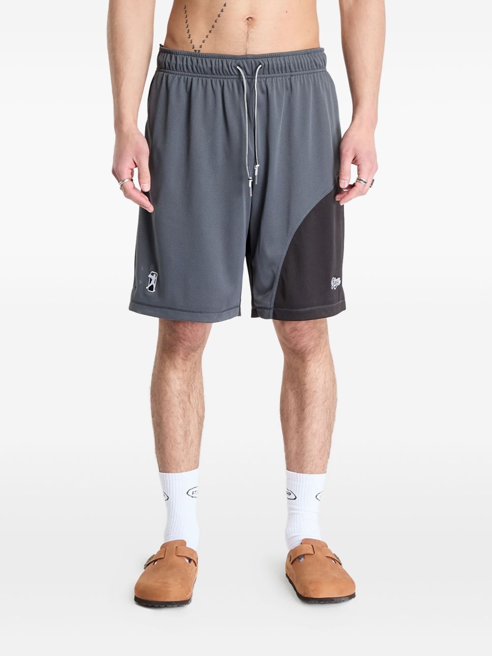 mesh panel shorts - 2