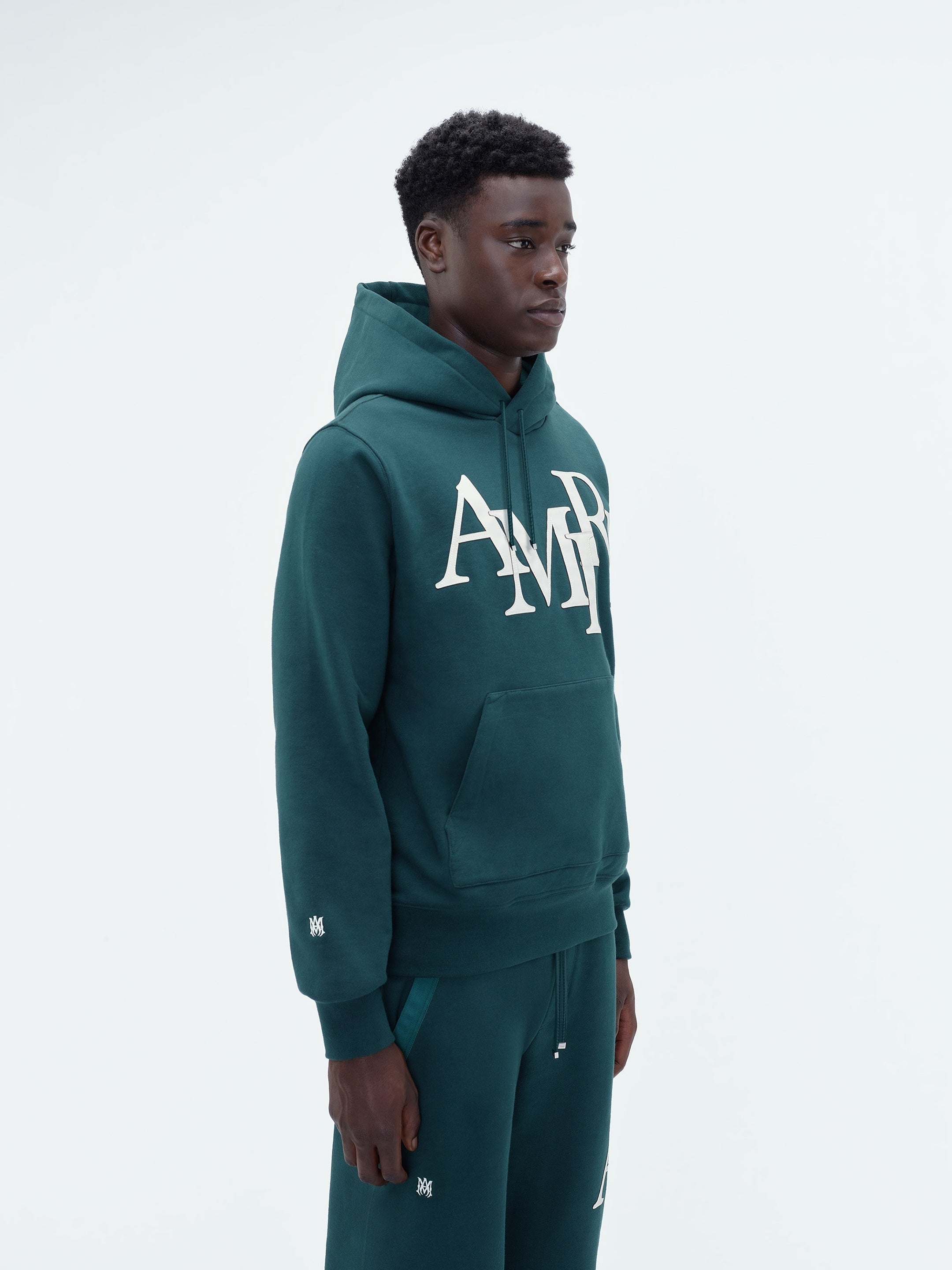 AMIRI STAGGERED LOGO HOODIE - 4