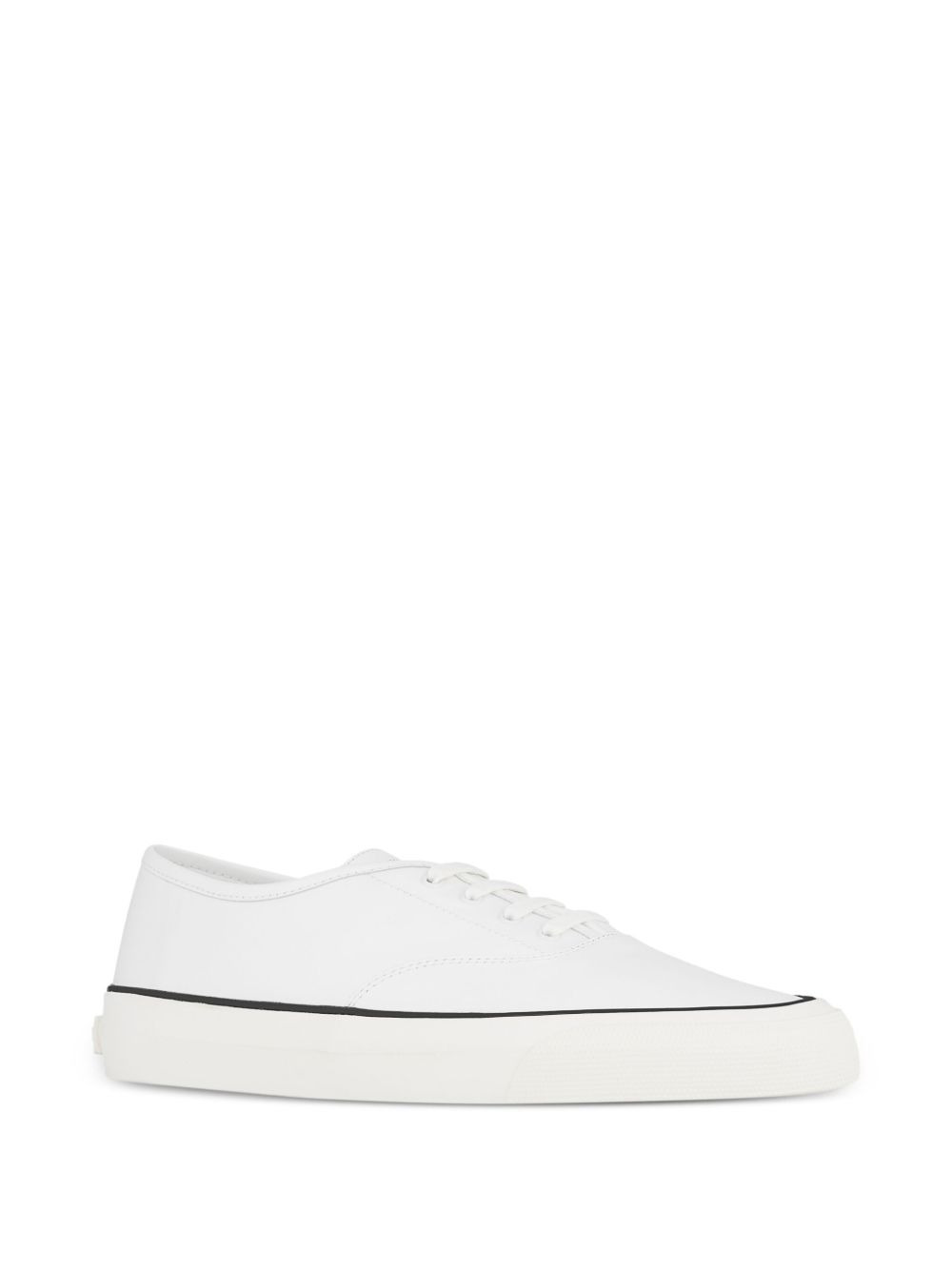 lace-up leather sneakers - 2