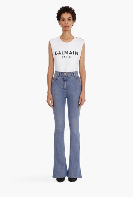 High waist denim bootcut jeans - 4