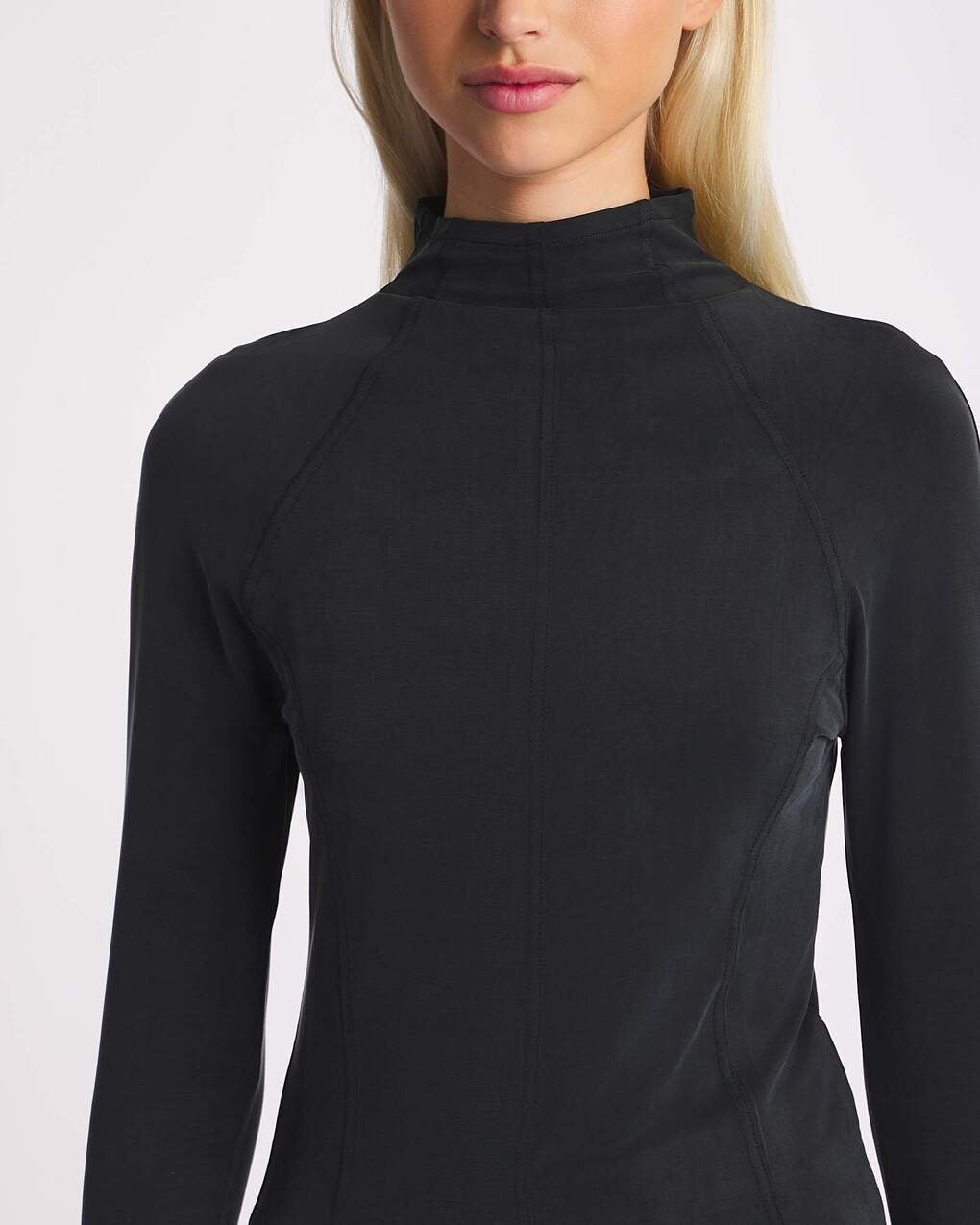Top Fitted Mockneck Washed black - 5