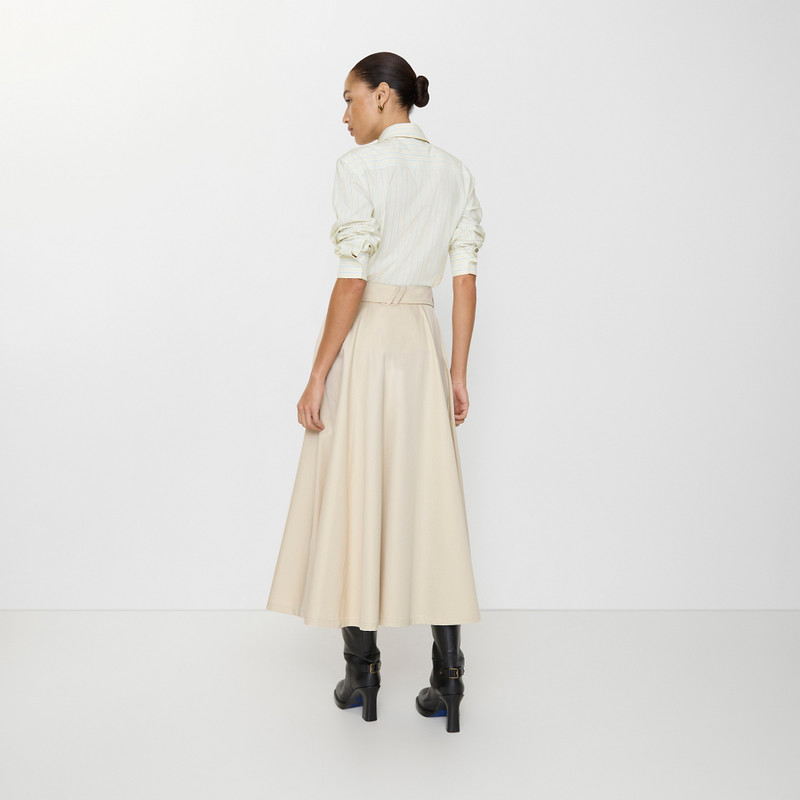 Gabardine Trench Midi Skirt 3