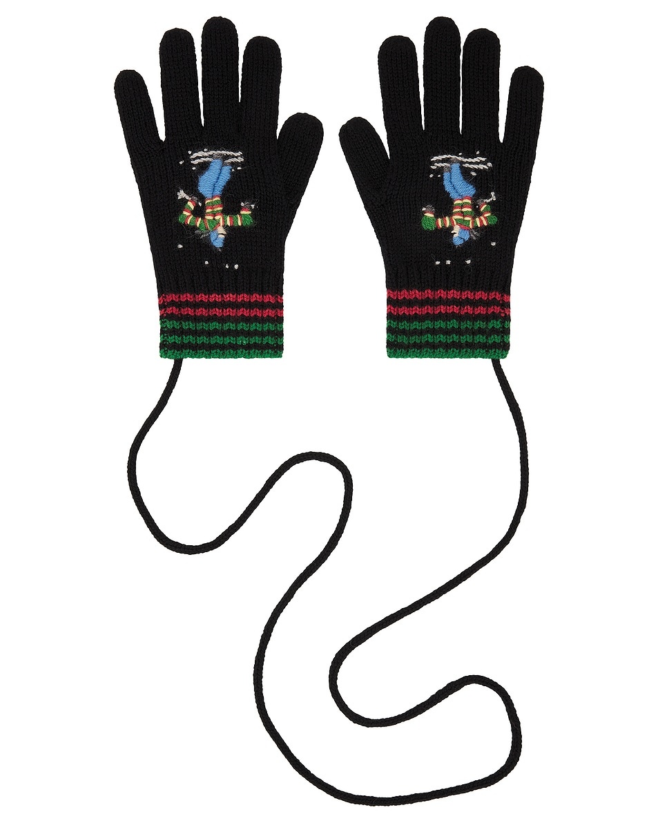 手袋 BODE Ski Run embroidered merino wool gloves BODE Ski Run Gloves | forward | REVERSIBLE