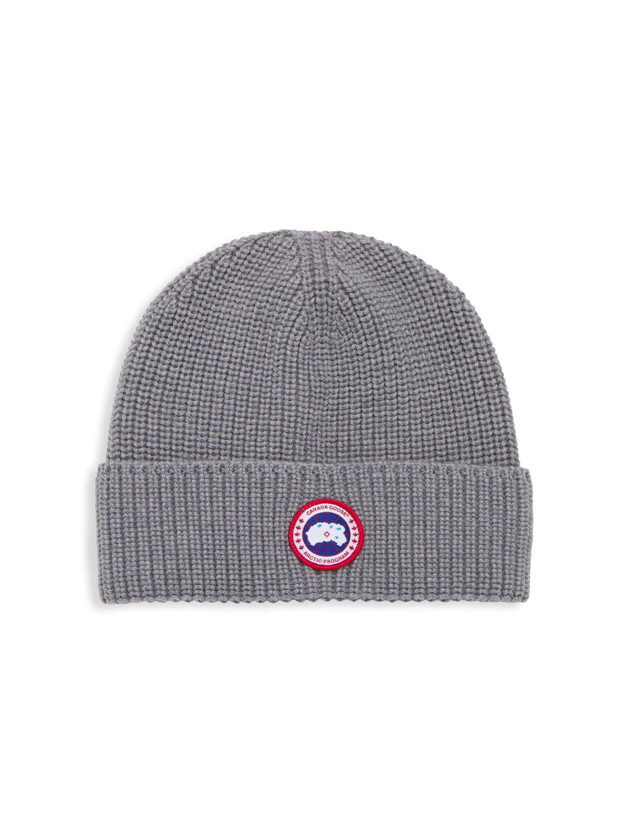 Men's Arctic Logo Patch Wool Beanie - Heather Grey - 1
