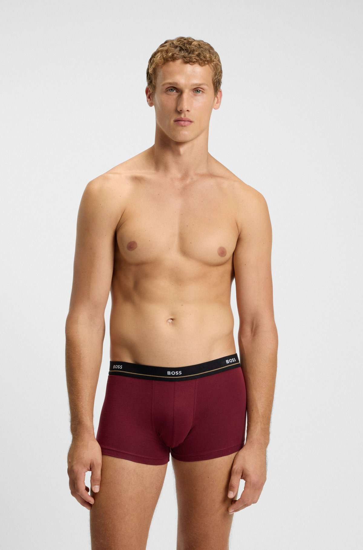 FIVE-PACK OF STRETCH-COTTON TRUNKS WITH LOGO WAISTBANDS - 2