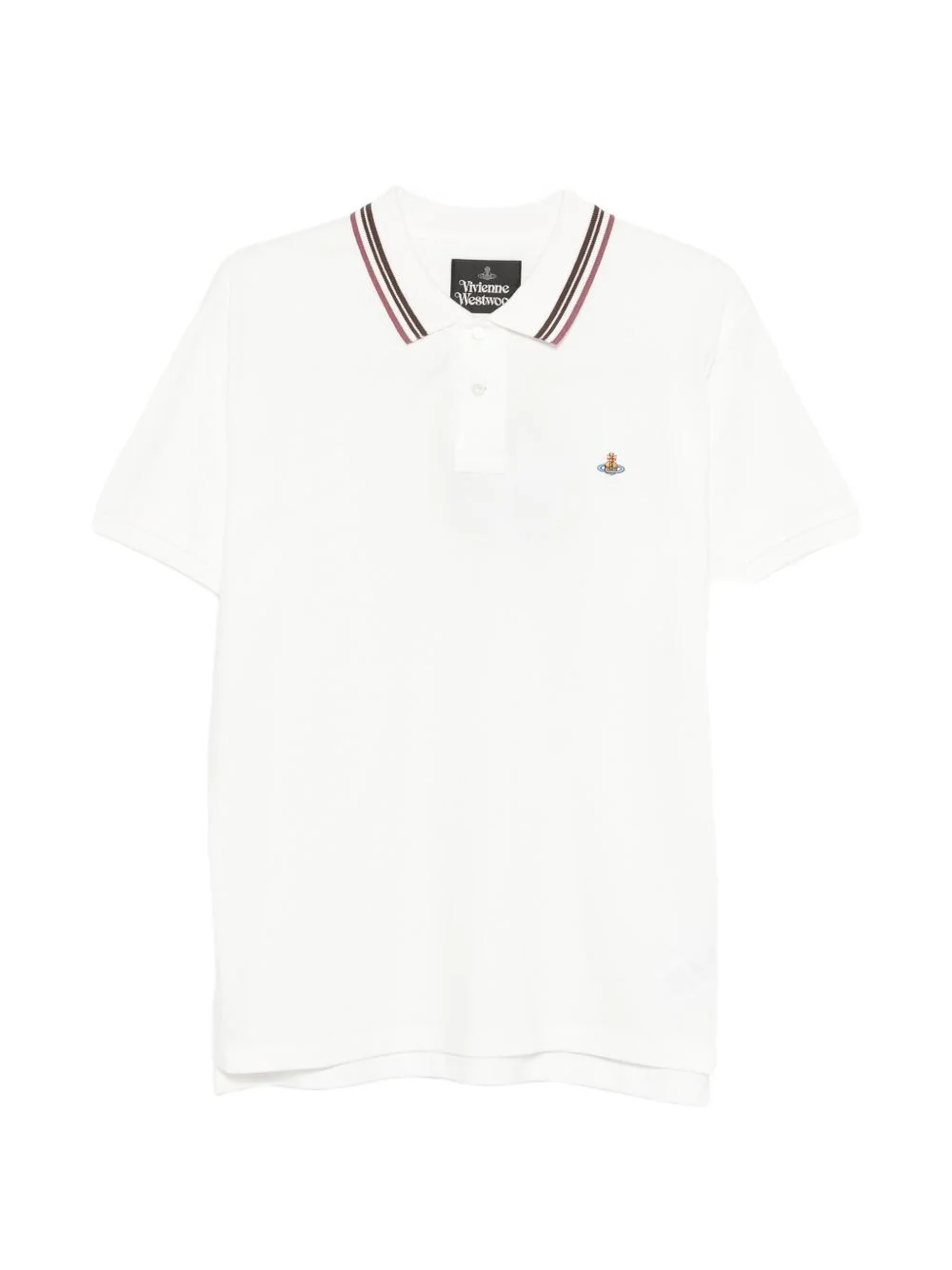 striped-collar polo - 1