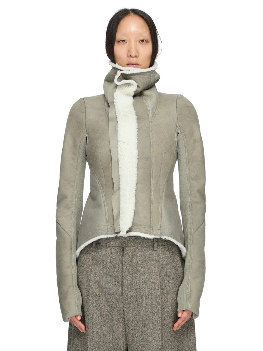 Rick Owens Shearling-lined Asymmetric Jacket - 1